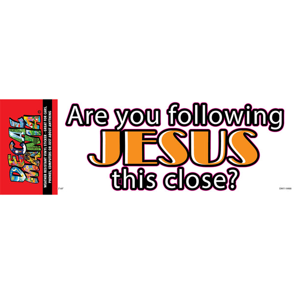 Decal - 8in Following Jesus Close 1PK