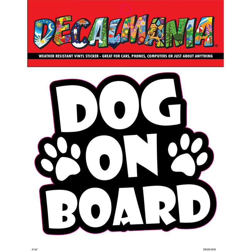 Decal - 6in Dog On Board 1PK