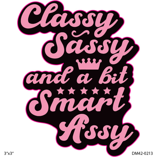 Decal - 3in Sassy Classy 2PK