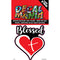 Decal Blessed Heart Cross 2PK 3in