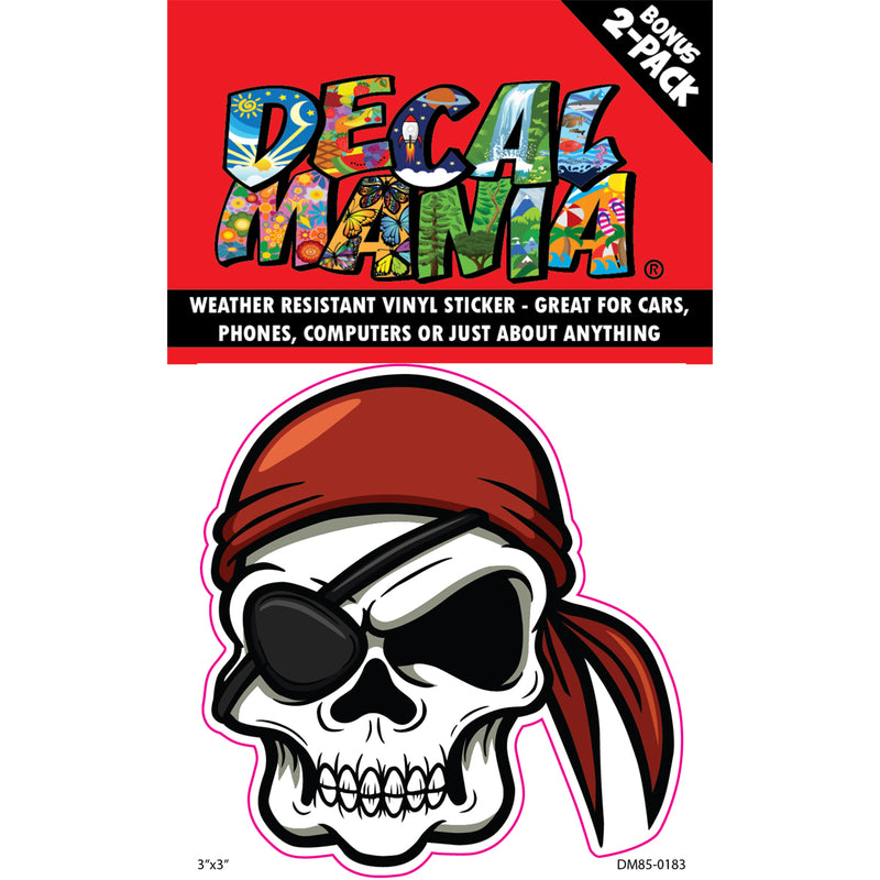 Decal - Skull Pirate Eye Patch 2PK 3IN