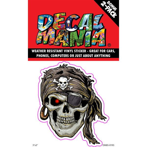 DecalMania - Skull Pirate 2PK 3 .in  Dec