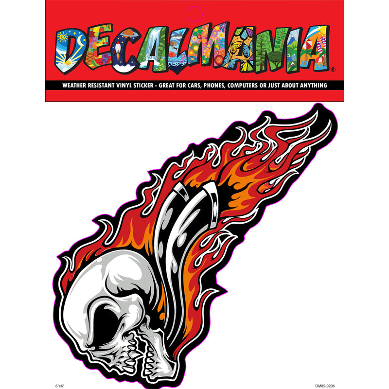 DecalMania - Skull Flame 1PK 6in