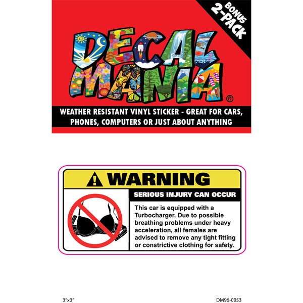 Decal - Warning This Car Is Equipted 2PK