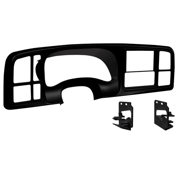 GM Trucks 1999-2002 Double DIN Kit DDIN Dash Panel - Black