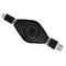 Premier Black Retractable Micro USB Char
