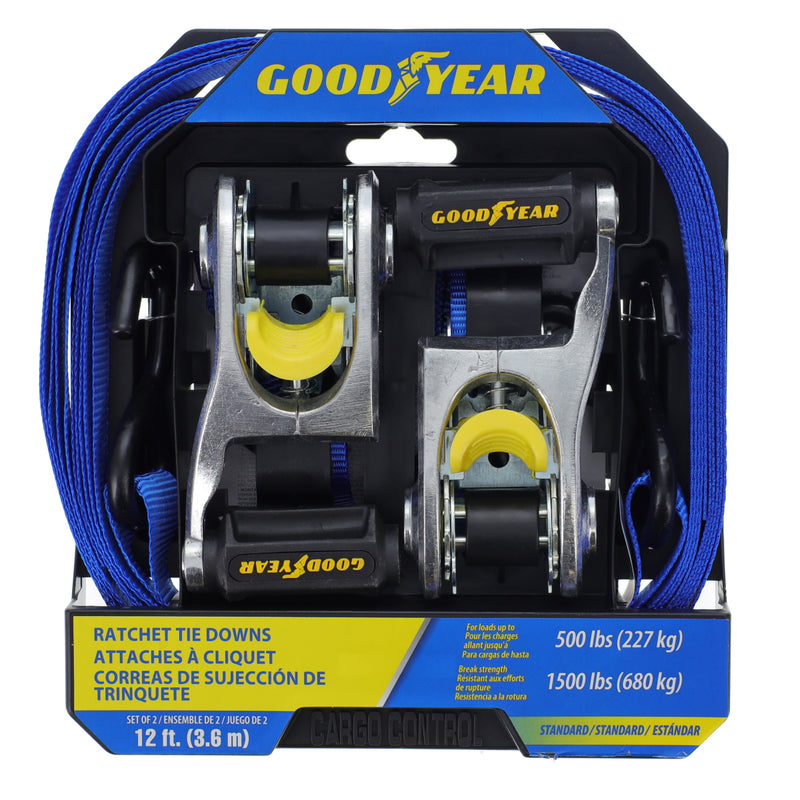 Goodyear 12ft 500 lb Ratchet Tie Down