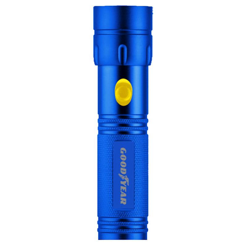 Goodyear Trailblazer GY5014 Handheld Flashlight for Car Truck 300 Lumen Water-Resistant LED High and Low Beam - Blue