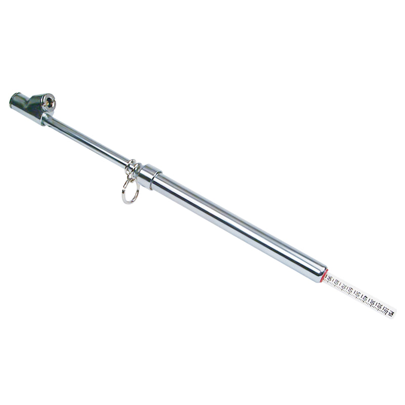 TruckSpec Tire Gauge 12 Inch Straight-on Dual Foot JL-5018N - Dual Head Truck Tire Gauge Tire Pressure Range 10 PSI to 120 PSI - Silver