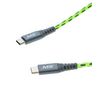 10ft. USB-C to USB-C Hi-Vis Charge Green