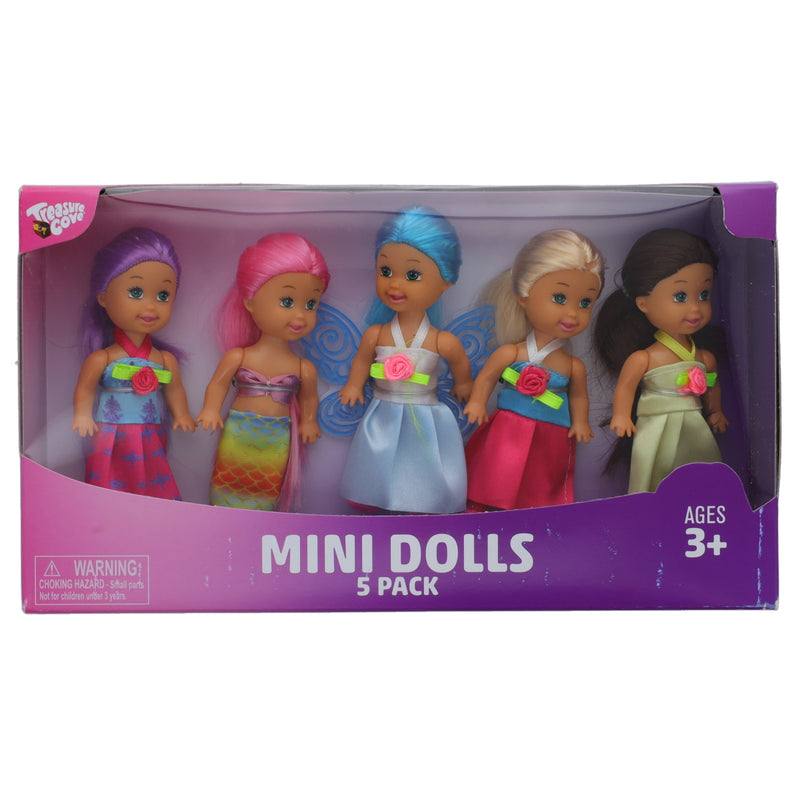 3.5-inch 5 Pack Mini Dolls