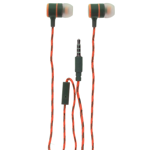 Hi-Vis Wired Earbuds  Orange