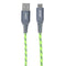Micro USB Cable 4FT Android Charger Cord MBSHV0412 - Bright Yellow Braided Sync and Charging Cable Compatible Samsung Galaxy S6 S7 Edge Kindle Android