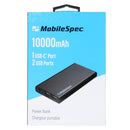 MobileSpec 10000 mAh Power Bank MBSPD10KBLK - Portable Charger for Gaming and Phone Pocket-Size USB-C(R) Compatible Quick Charge - Black