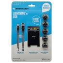 6ft Lightning(R) to USB Card Holder Blk