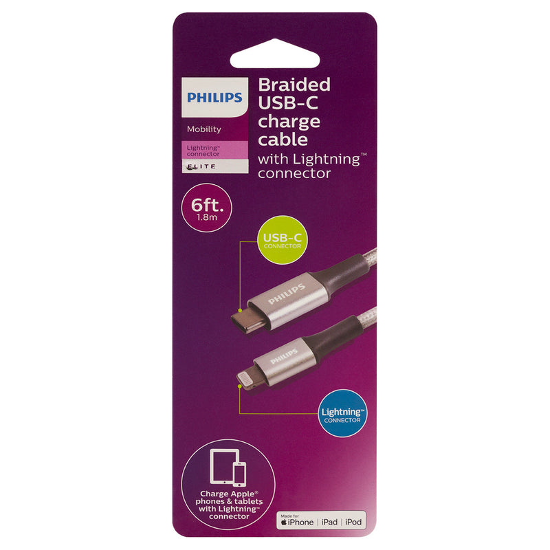 Philips C to Lightning 6ft Cable 4pc