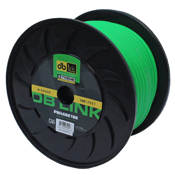 4GA 100FT POWER CABLE XTREME GREEN/SOFT