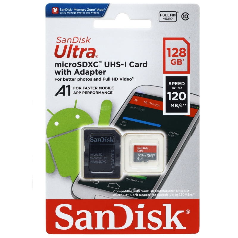 SD Ult mSDHCTM UHS I Card with Adp 128GB