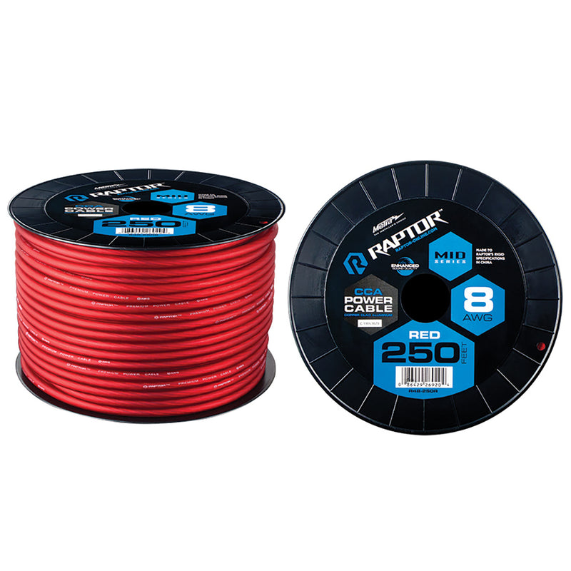 8 AWG - 250' POWER CABLE - RED CCA