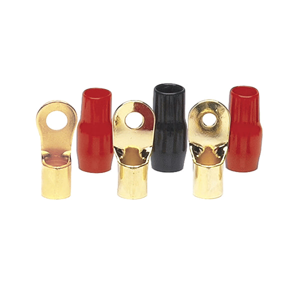 RING TERM 8GA 5/16 .in  GOLD RED/BL 20PK
