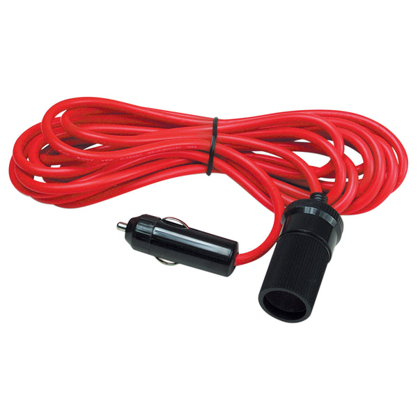 RoadPro 12V 12-Foot Heavy-Duty Extension Cord with Cigarette Lighter Socket RP-203EC