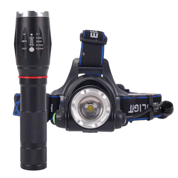 Flashlight and Headlamp 2PCS Combo