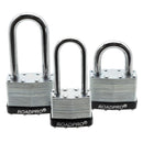 3pc Steel Padlock Set