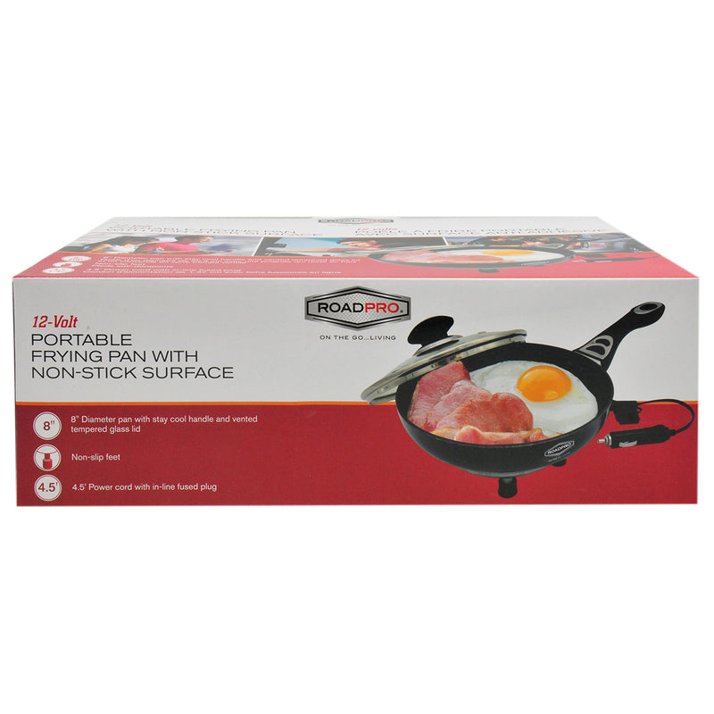 RoadPro Portable Frying Pan Mobile 12 Volt Skillet Electric Nonstick Travel Pan RPFP335NS