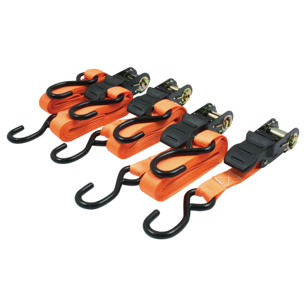 4PC RATCHET TIE DOWN-ORANGE