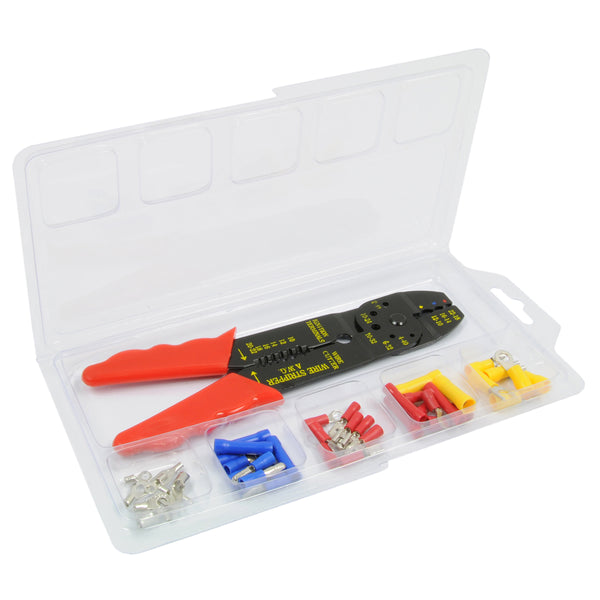 TERMINAL KIT & CRIMPING TOOL 44PC