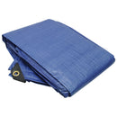 Heavy-Duty Canvas Tarp Multi-Use Cargo Cover 4-Mil 10 Feet X 12 Feet Rain Tarp Blue RPTP-1012