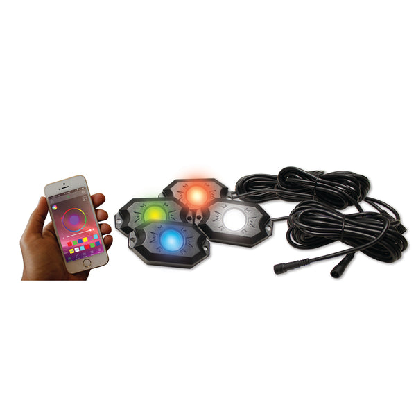 4POD RGB W HP Rock Light Comp Kit