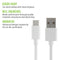 Rove RV06302 USB C to USB Phone Charger Cable 4ft Gaming Power Cord Charging Cable - White