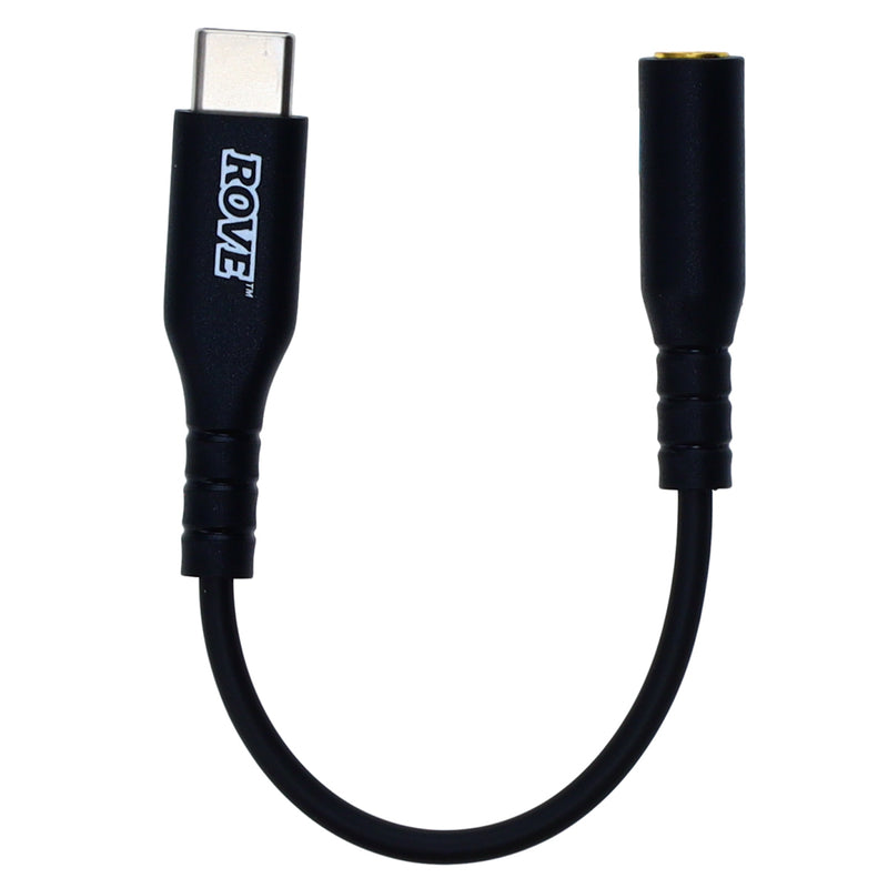 Rove RV069131 3in USB-C to 3.5 MM Headphone Jack Adapter USB-C(R) to Female Audio Adapter - Black