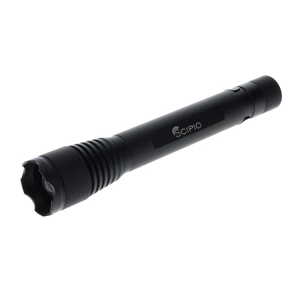 Scipio S3201D 6-inch Tactical Flashlight 180 Lumens Lightweight Light Torch with Adjustable Beam