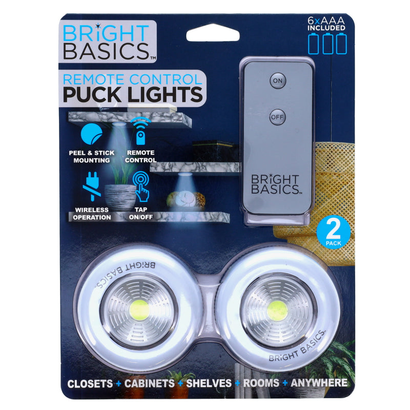 BRIGHT BASICS REMOTE CONTROL PUCK LIGHTS