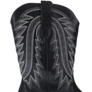 Searchers SC200917BKXL Black Cowboy Boots for Men Square Toe Embroidered Western Boot - XL