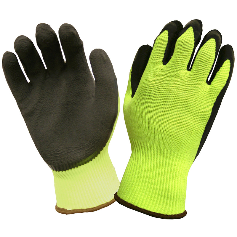 CORDOVA GLOVE HI VIS LIME LATEX PALM L