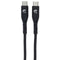 Scipio 4ft Kevlar USB-C(R) to USB-C(R) Braided Cable STUSBCC4 - Type C to C Charger Cable Black