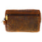 Union Razors Leather Toiletry Bag UN1733 - Unisex Distressed Leather Dopp Kit Travel Bag for Men or Women - Mens Shaving Bag for Travel Accessories