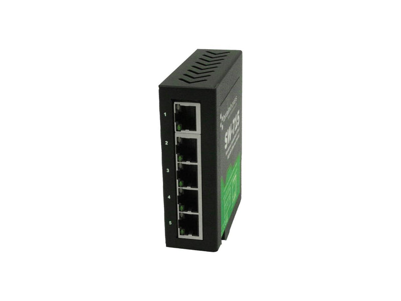 Brainboxes Hardened Industrial 5 Port Gigabit Ethernet Switch DIN Rail Mountable