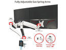 Siig Dual Monitor Aluminum Heavy Duty Desk Mount With Usb And Audio Ports- 17"