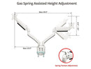 Siig Dual Monitor Aluminum Heavy Duty Desk Mount With Usb And Audio Ports- 17"
