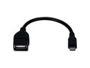 Qvs 6 Inches Micro-Usb Male To Usb-A Female Otg Adaptor For Smartphone Or Tablet