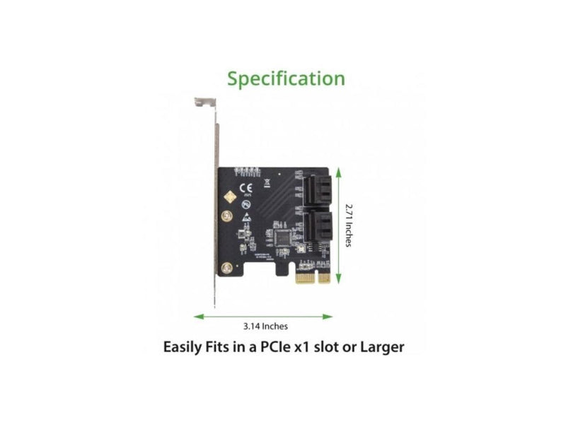 IO CREST 4 Port SATA III PCI-e 3.0 x1 Expansion Card Non-Raid with Low