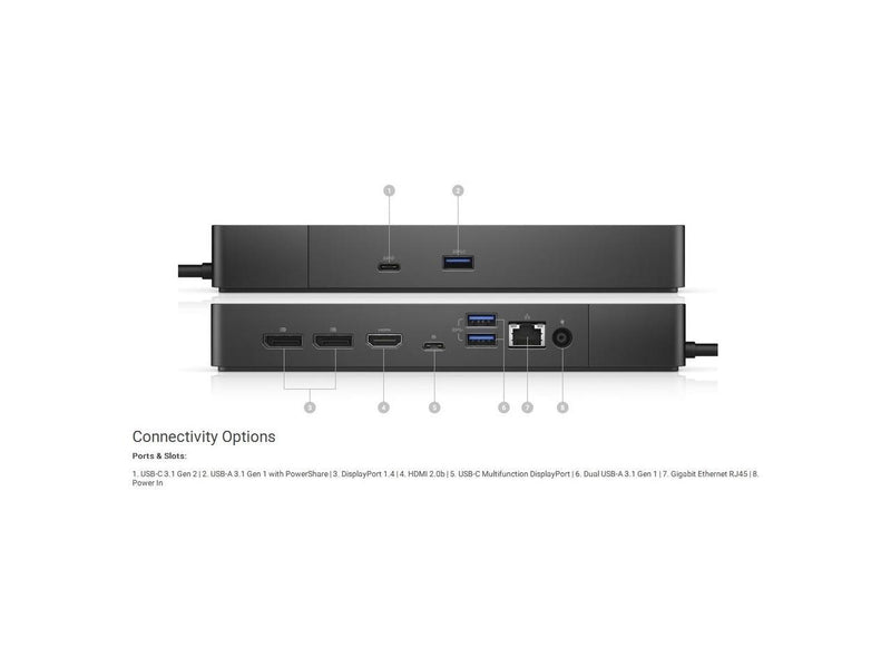 Dell Dock - WD19S 130W Power Delivery - 180W AC