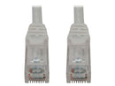 Tripp Lite Cat6a 10G Snagless Molded UTP Ethernet Cable (RJ45 M/M), PoE, White,