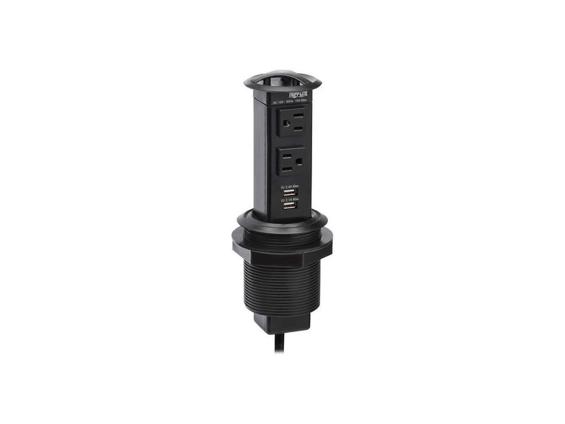 Tripp Lite Power It! 2-Outlet Pop-Up Power and Charging Dock - 2x USB-A, 6 ft.