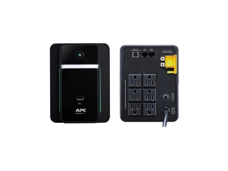 APC BVK950M2  Back UPS, 950VA/480W, Tower, 120V, 6x NEMA 5-15R outlets, USB Type