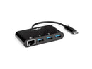 Rocstor Premium USB-C to USB-A(3.0) 3 Port Hub with Gigabit Ethernet - USB 3.0